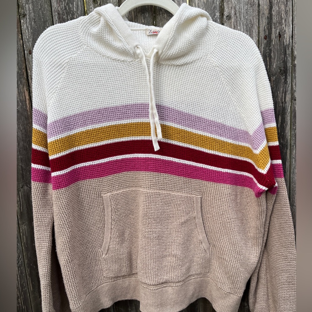 Faherty Striped Hoodie Sweater